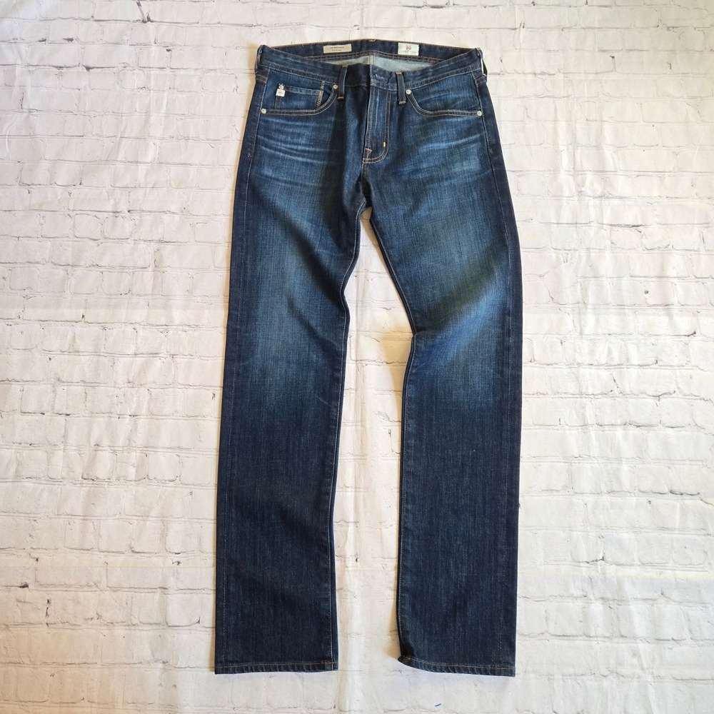 AG Adriano Goldschmied The Matchbox Slim Straight Jeans Dark Wash 32 USA